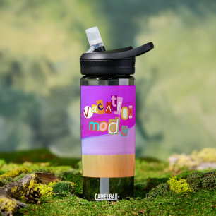 Botella De Agua Modo Vacaciones Retro Estilo Playa