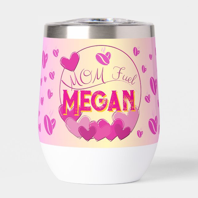 Botella de agua Mom Fuel coffee editable (Frente)