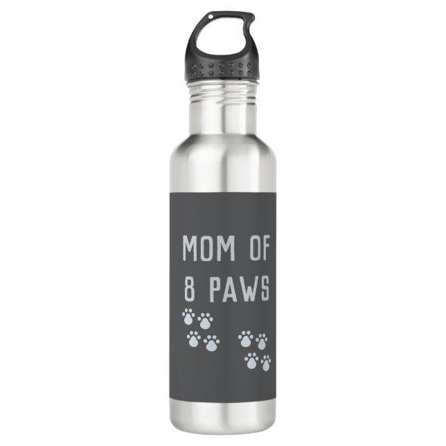 Botella De Agua Mom of 8 paws (Anverso)