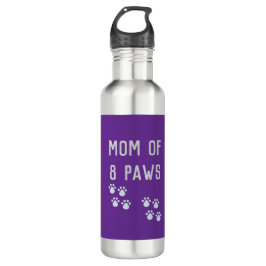 Botella De Agua Mom of 8 paws