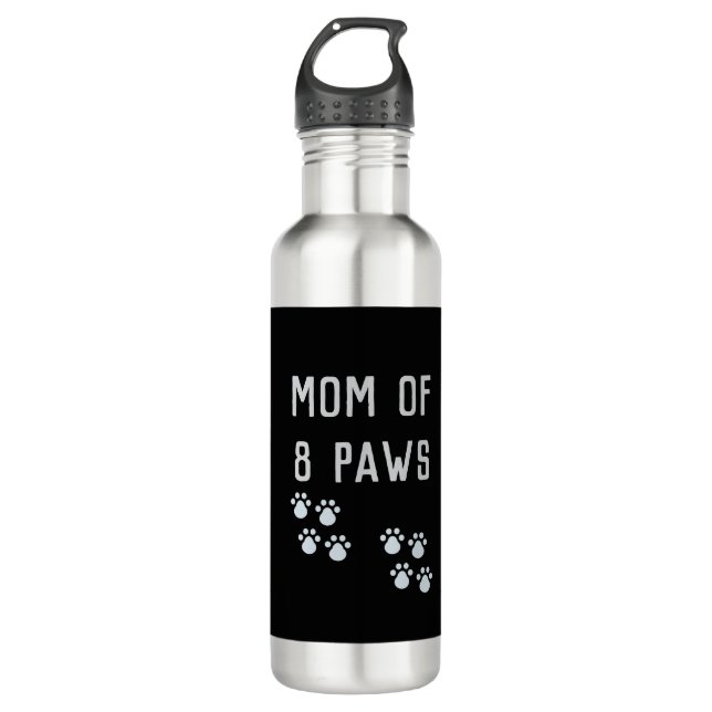 Botella De Agua Mom of 8 paws (Anverso)