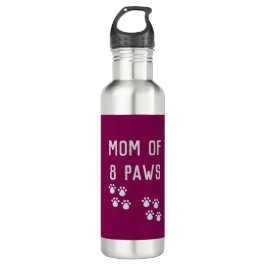Botella De Agua Mom of 8 paws