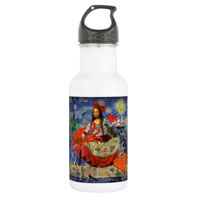 Botella De Agua Mona Lisa Fun Zodiac Whimsical (Anverso)