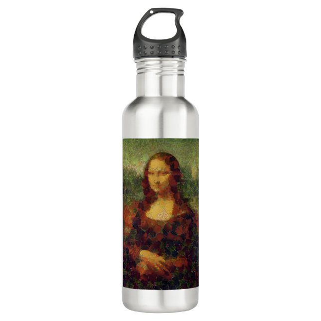 Botella De Agua Mona Lisa Lettuce Bella Artes Vegan Spoof (Anverso)