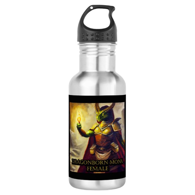 Botella De Agua Monje Dragonborn Femenino (Anverso)