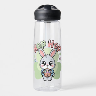 Botella De Agua Mono de Pascua adorable Hop Hop Arte de cesta