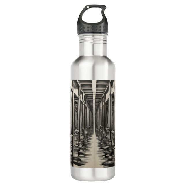 Botella De Agua Monochrome Depth/Stainless Steel Art Bottle (Anverso)