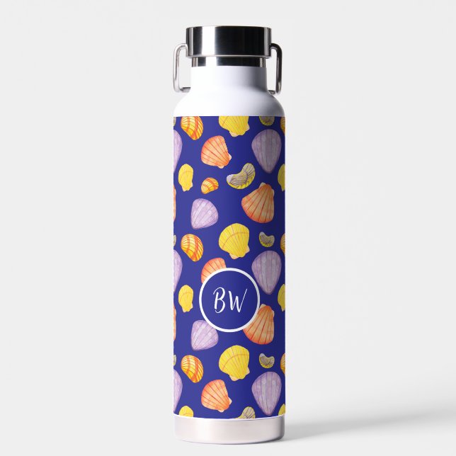 Botella De Agua Monograma aislado de cascos (Delantero)