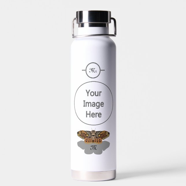 Botella De Agua Monograma de Brahmin Moth (Atrás)