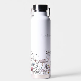 Botella De Agua Monograma de diseño personalizado de Moda de flore