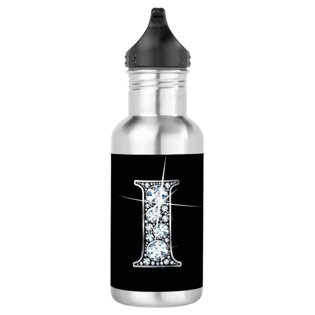 Botella De Agua Monograma de Faux-"Diamond" (Derecha)