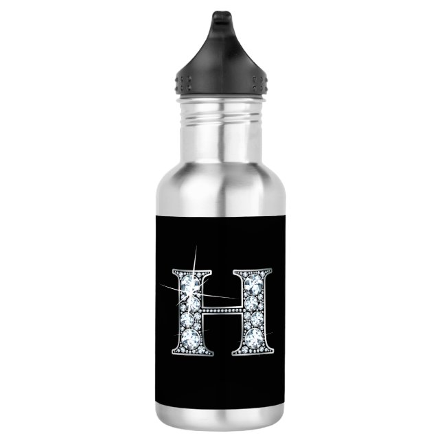 Botella De Agua Monograma de H Faux-"Diamond" (Derecha)