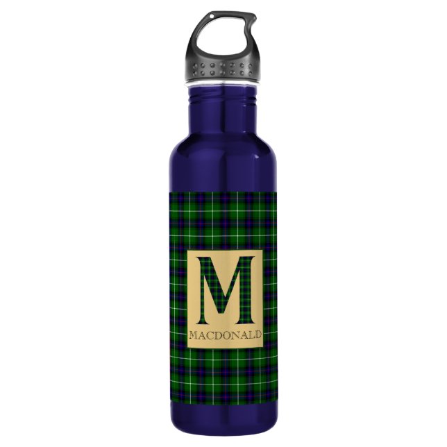 Botella De Agua Monograma de MacDonald Tartan M (Anverso)