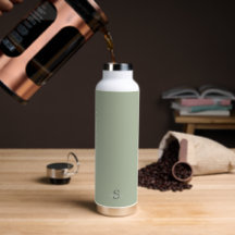Monograma de nombre personalizado verde oliva negr