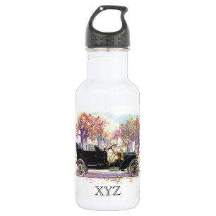 Botella De Agua Monograma de personalizado de coches de época