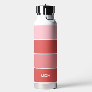 Botella De Agua Monograma de Personalizado de patrón de bandas
