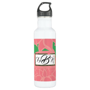 Botella De Agua Monograma de yoga Lotus