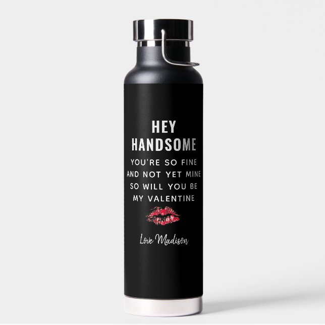 Botella De Agua Monograma del novedoso amigo Día de San Valentín (Izquierdo)