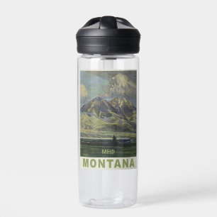 Botella De Agua Monograma del personalizado de viajes Montana Vint