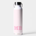 Botella De Agua Monograma inicial rosado moderno minimalista<br><div class="desc">Frasco De Agua De Monograma Inicial Rosa Minimalista Moderno. Crea tu propia botella de agua personalizada con el nombre inicial del personalizado.</div>