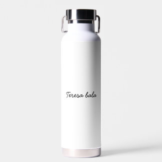 Botella De Agua Monograma Moderno Minimalista Estilo Blanco
