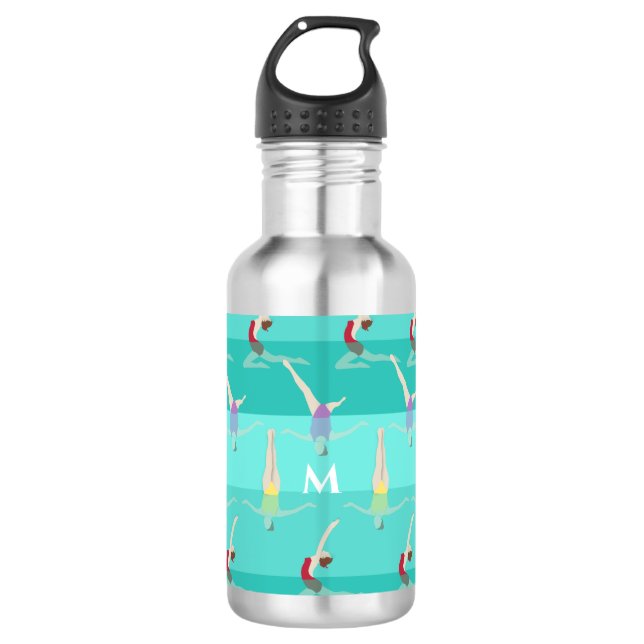Botella De Agua Monograma Natación artística (Anverso)