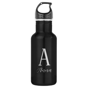 Botella De Agua Monograma Oscuro Vibe de otoño
