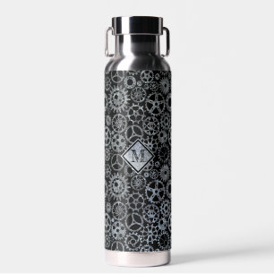 Botella De Agua Monograma Personalizado de engranajes de zinc plat