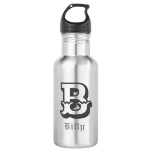 Botella De Agua Monograma personalizado del orgullo occidental