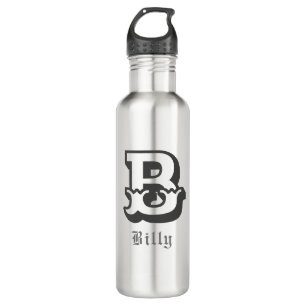 Botella De Agua Monograma personalizado del orgullo occidental