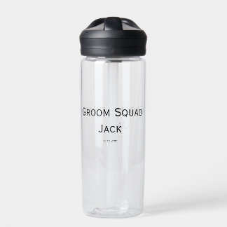 Botella De Agua monograma simple personalizado añada su nombre bod