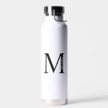 Botella De Agua Monograma y nombre personalizados<br><div class="desc">El Monograma y Regalo de Nombres Personalizados incluye un monograma y un nombre personalizados en el estilo clásico de tipo de letra serif.</div>