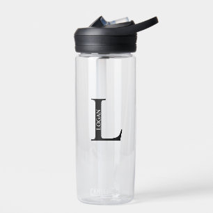 Botella De Agua Monograma y nombre personalizados