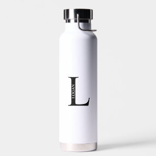 Botella De Agua Monograma y nombre personalizados