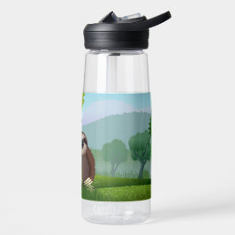 Botella De Agua Monogramación de las lemas rindidas sonrientes