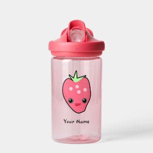 Botella De Agua Monogramación de niños de color rosa transparente 