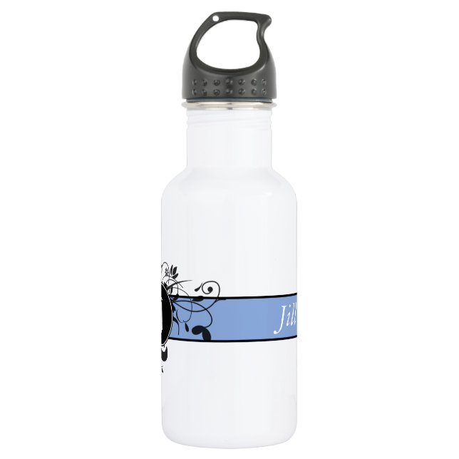 Botella De Agua Monogramado Victoriano Flourish (Anverso)