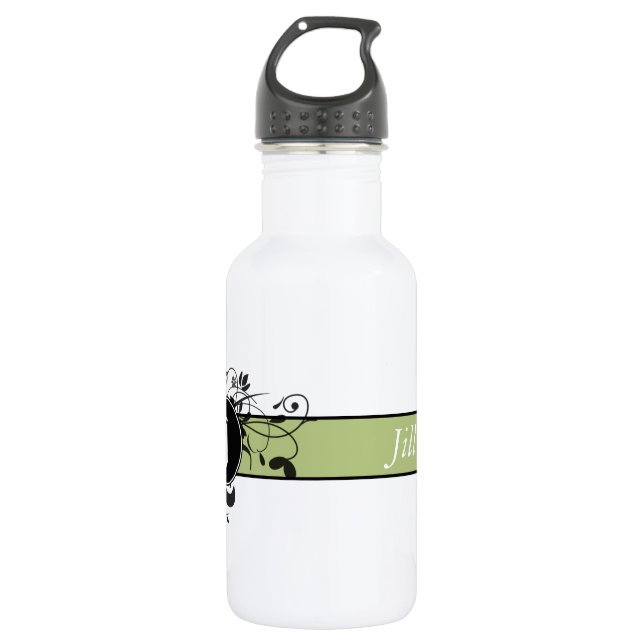 Botella De Agua Monogramado Victoriano Flourish (Anverso)