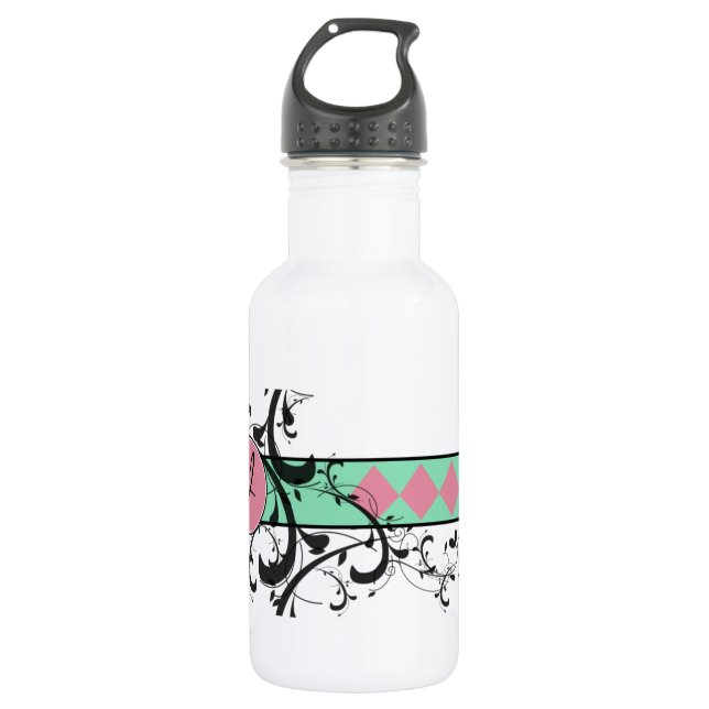 Botella De Agua Monogramado Victoriano Flourish (Anverso)