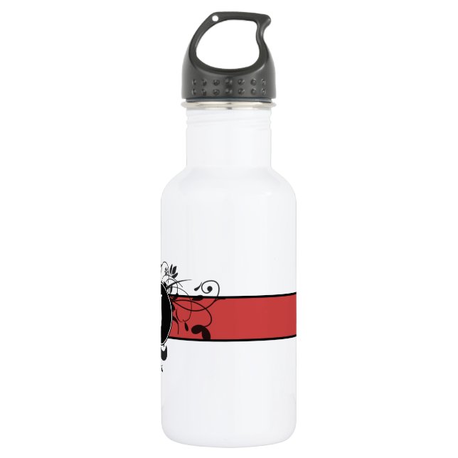 Botella De Agua Monogramado Victoriano Flourish (Anverso)