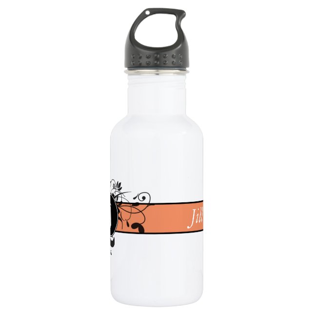 Botella De Agua Monogramado Victoriano Flourish (Anverso)