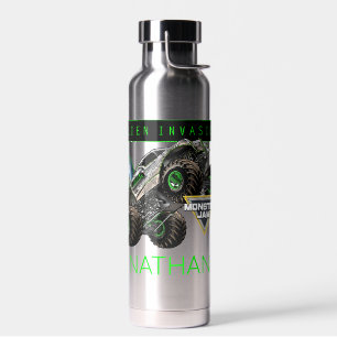 Botella De Agua Monster Jam Alien Invasion y logotipo