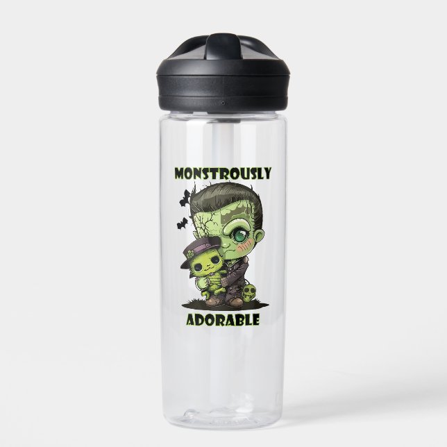 Botella De Agua Monstruo de Frankenstein lindo con peluche (Delante)