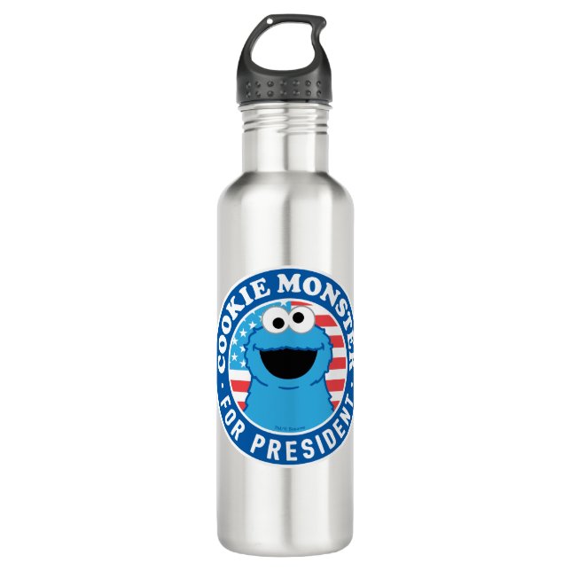 Botella De Agua Monstruo de la cookie para presidente (Anverso)
