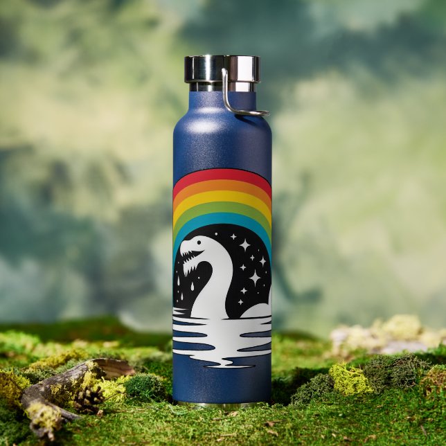 Botella De Agua Monstruo Marino Arcoíris (Exterior)
