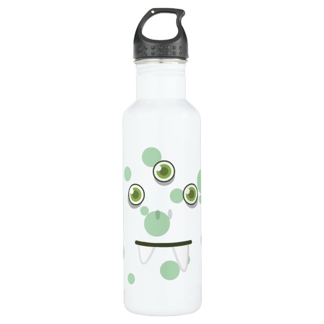 Botella De Agua Monstruo verde cara (Anverso)