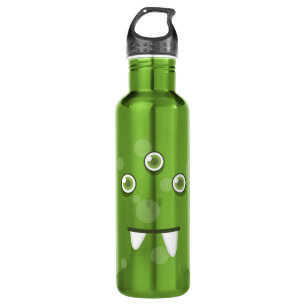 Botella De Agua Monstruo verde cara