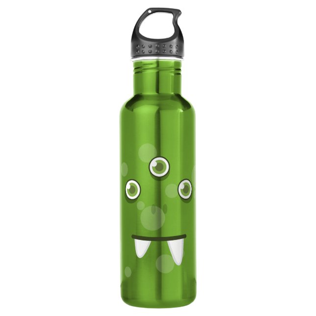 Botella De Agua Monstruo verde cara (Anverso)