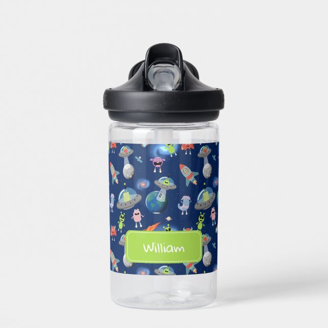 Botella De Agua Monstruos Alienigenas Modernos y Lindos Espacio Es (Delante)