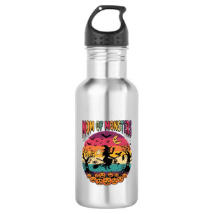 Botella De Agua Monstruos de Mamá Bruja de Halloween Calabazas Mur